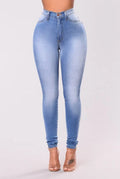 New Women Elastic Stretch Jeans High Waist Skinny Trousers Women Pencil Pants Jeans Denim Pants