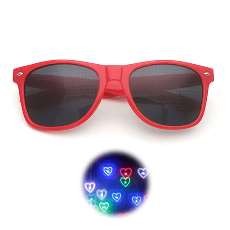 Premium Diffraction 3D Prism Raves Glasses Plastic for Fireworks Display Laser Shows Rainbow Gratings Glasses Colorful  Gift