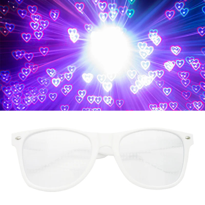 Premium Diffraction 3D Prism Raves Glasses Plastic for Fireworks Display Laser Shows Rainbow Gratings Glasses Colorful  Gift