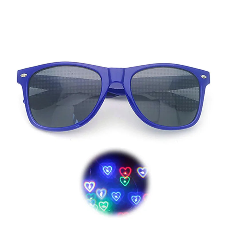 Premium Diffraction 3D Prism Raves Glasses Plastic for Fireworks Display Laser Shows Rainbow Gratings Glasses Colorful  Gift