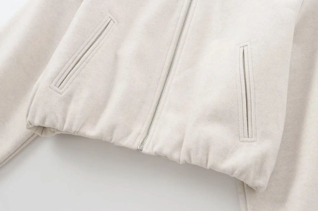 MUJER 2025 Fleece Bomber Jackets for Women Soft Zipper Woman's Sports Jacket Long Sleeve Cropped Jacket Women Coats Outerwears