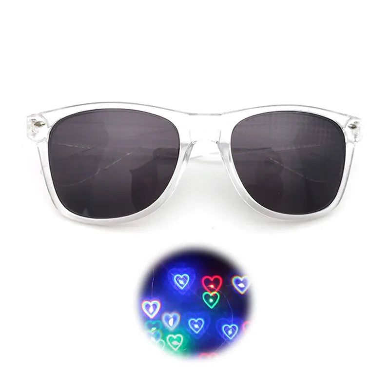 Premium Diffraction 3D Prism Raves Glasses Plastic for Fireworks Display Laser Shows Rainbow Gratings Glasses Colorful  Gift