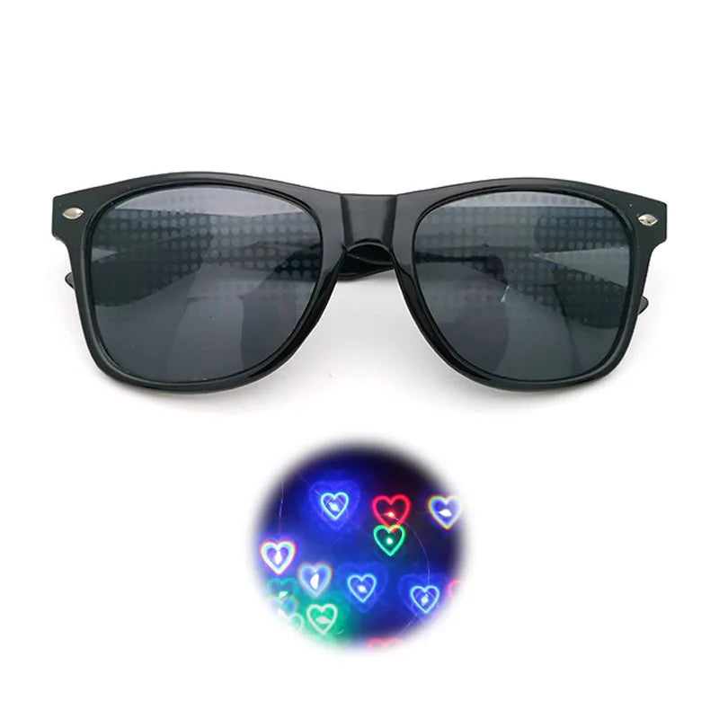 Premium Diffraction 3D Prism Raves Glasses Plastic for Fireworks Display Laser Shows Rainbow Gratings Glasses Colorful  Gift