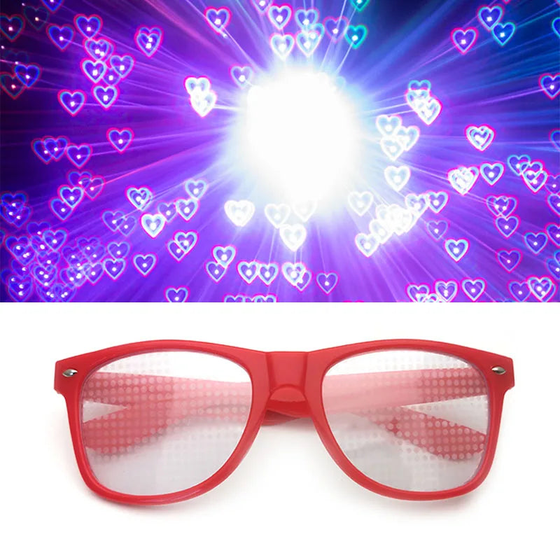Premium Diffraction 3D Prism Raves Glasses Plastic for Fireworks Display Laser Shows Rainbow Gratings Glasses Colorful  Gift