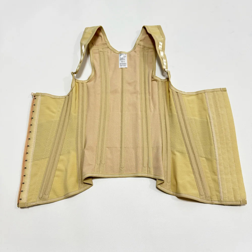Fajas Colombianas Body Shaper Shapewear Women Vest Tops Double Compression Waist Trainer Corset Adjustable Zipper and Hook-eyes